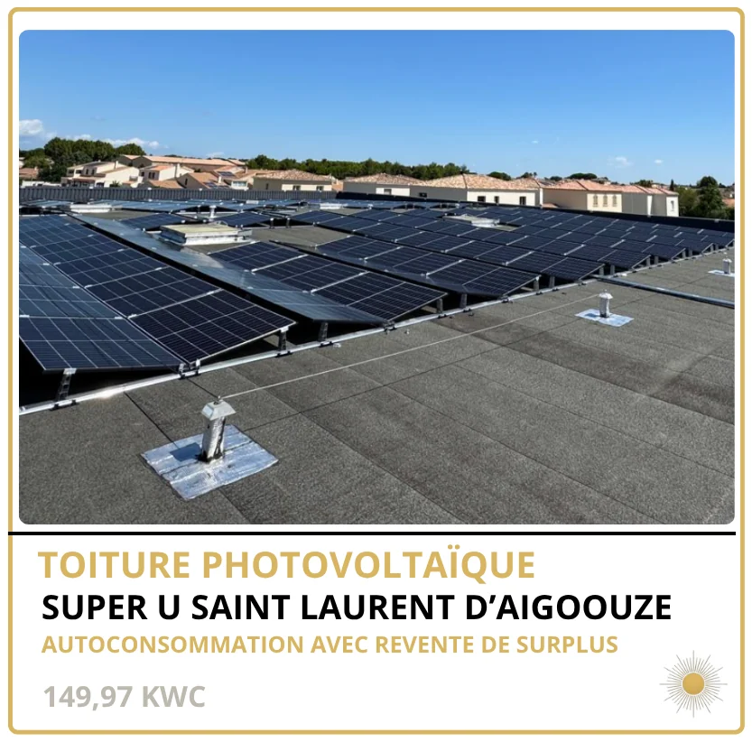 SUPER U SAINT LAURENT D'AIGOUZE — Saint-Laurent-d'Aigouze (30), 149,97 kWc